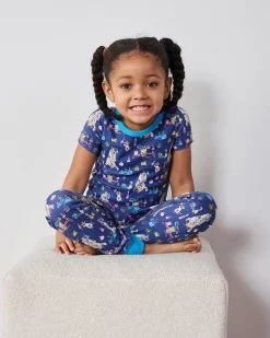 Kids Organic Pima Short Sleeve PJ Set in It's Alive