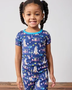 Kids Organic Pima Short Sleeve PJ Set in It's Alive