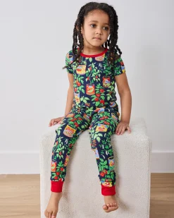 Kids Organic Pima Short Sleeve PJ Set in Kitchen Garden