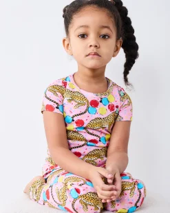 Kids Short Sleeve PJ Set in Birthday Bagheera