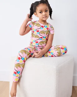 Kids Short Sleeve PJ Set in Birthday Bagheera