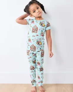Kids Short Sleeve PJ Set in Reading Nook