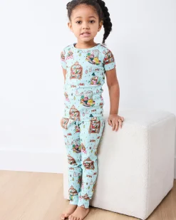 Kids Short Sleeve PJ Set in Reading Nook