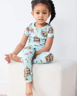 Kids Short Sleeve PJ Set in Reading Nook