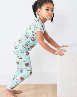 Kids Short Sleeve PJ Set in Reading Nook