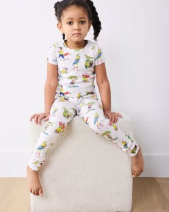 Kids Short Sleeve PJ Set in Spring Showers