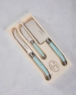 Laguiole 3- Piece Turquoise Cheese Knife Set in Turquoise
