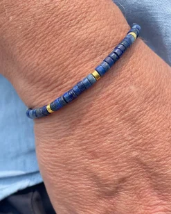 Lapis Heishi Stone Bracelet in Lapis