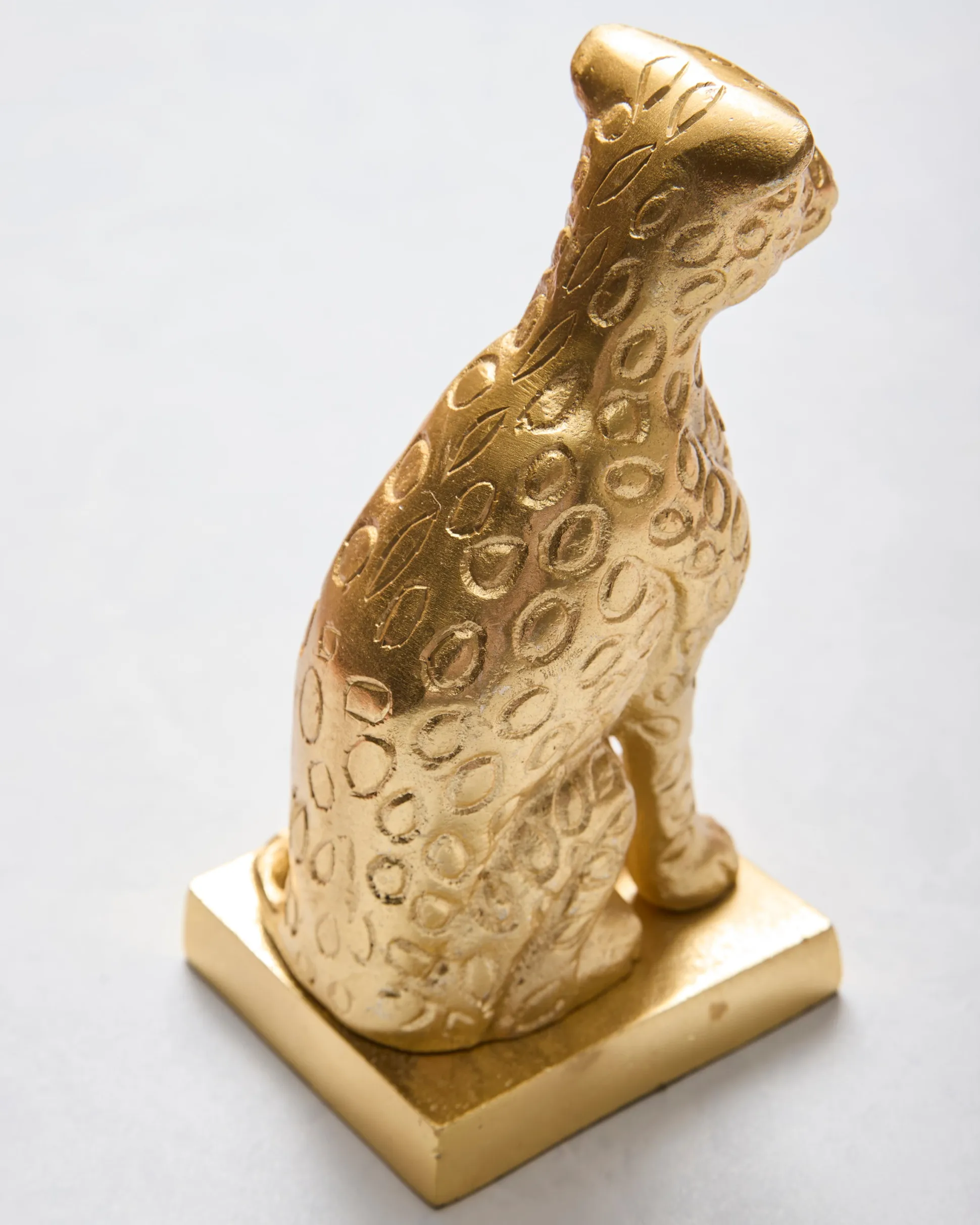 Leopard Bookend Set in Gold