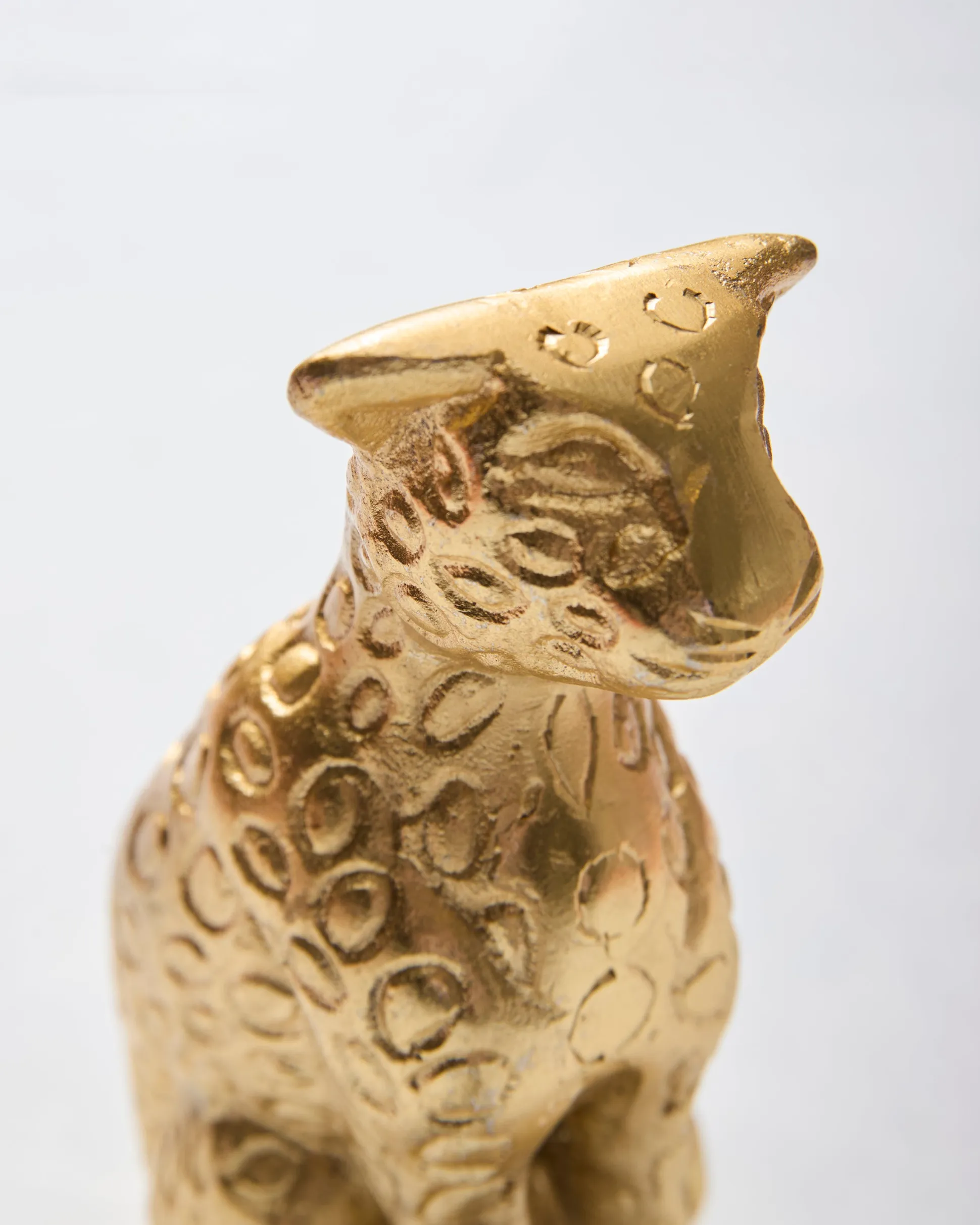 Leopard Bookend Set in Gold