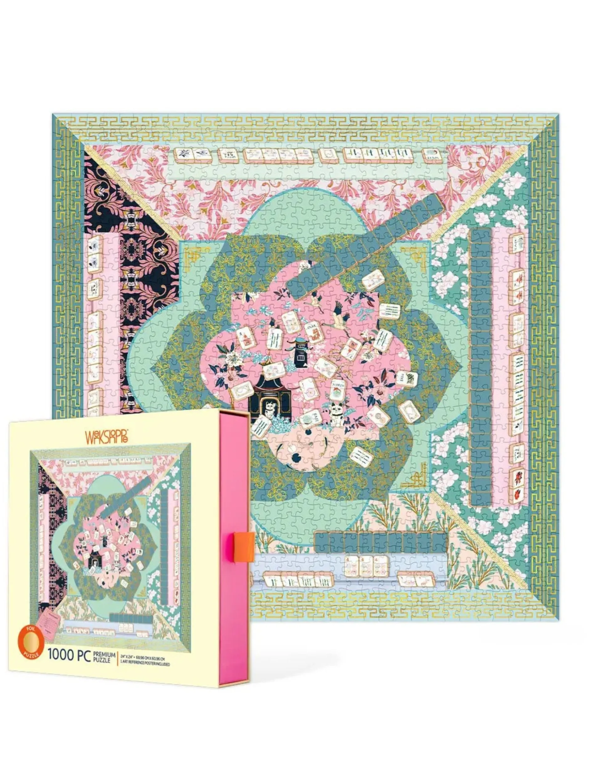 Let's Play Mahjong 1000 Piece Puzzle in Multi