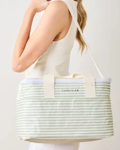 Light Cooler Bag La Palma in Sage Stripe