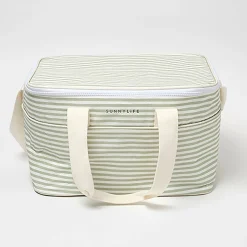 Light Cooler Bag La Palma in Sage Stripe