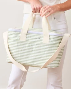 Light Cooler Bag La Palma in Sage Stripe