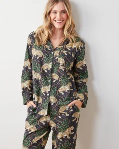Lightweight Flannel Long PJ Set in Bagheera