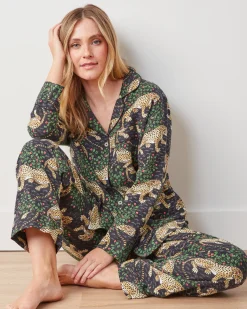 Lightweight Flannel Long PJ Set in Bagheera