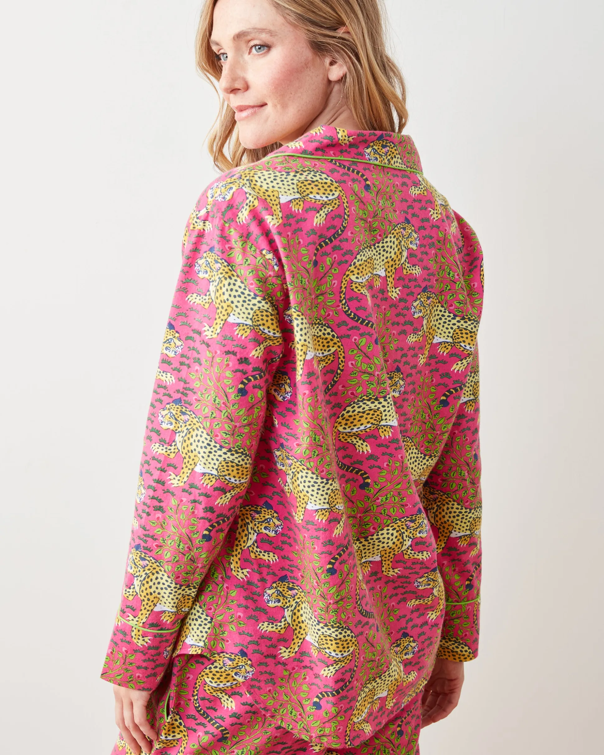 Lightweight Flannel Long PJ Set in Bagheera