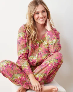 Lightweight Flannel Long PJ Set in Bagheera