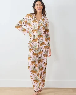 Lightweight Flannel Long PJ Set in Bagheera