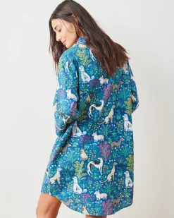 Lightweight Flannel Sleep Shirt in Must Love Dogs