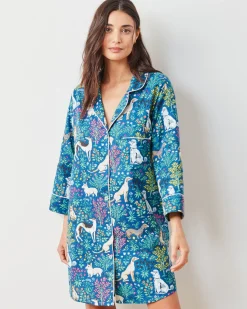 Lightweight Flannel Sleep Shirt in Must Love Dogs