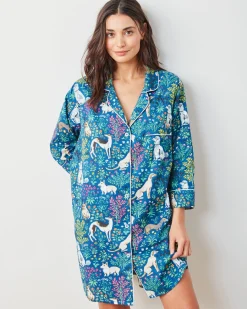 Lightweight Flannel Sleep Shirt in Must Love Dogs