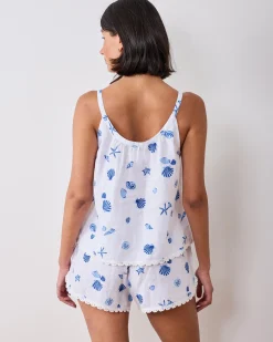 Linen Martha Set in Scattered Shells