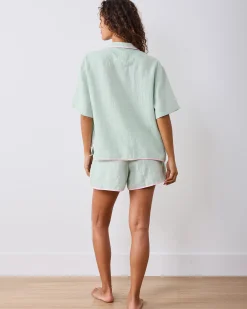 Linen Resort Set in Lobster Landing Applique