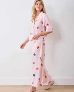 Linen Wildest Dreams Set in Embroidered Coastal Caviar