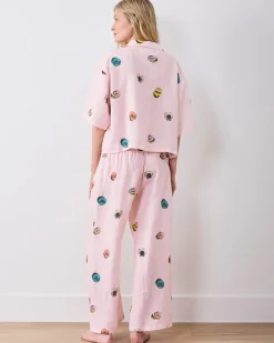 Linen Wildest Dreams Set in Embroidered Coastal Caviar