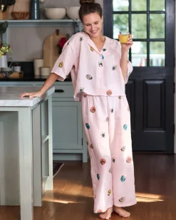 Linen Wildest Dreams Set in Embroidered Coastal Caviar