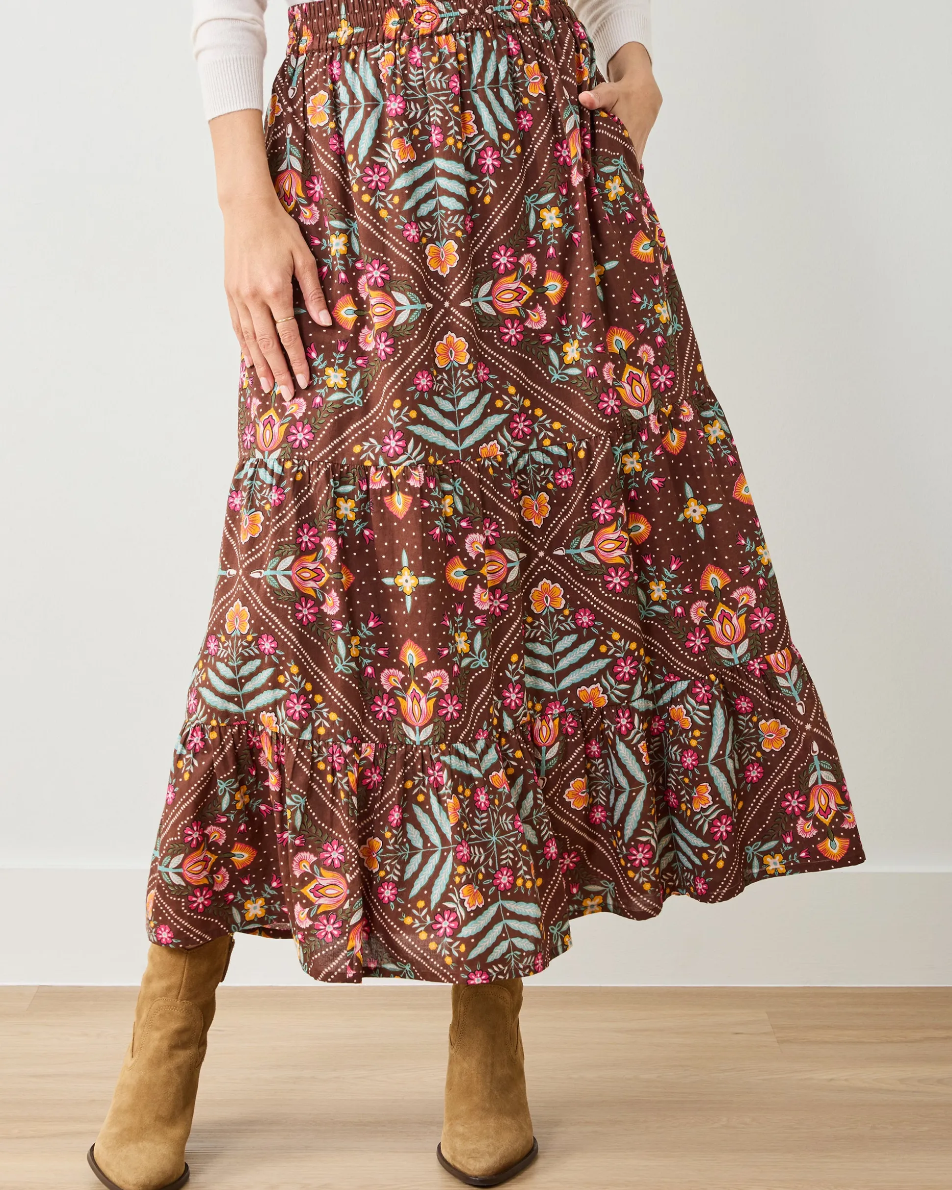 Lone Star Skirt in Floral Bandana