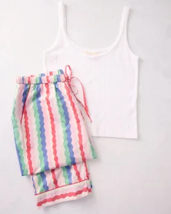 Long PJ Pants & Esme Tank Bundle in Wavy Stripes