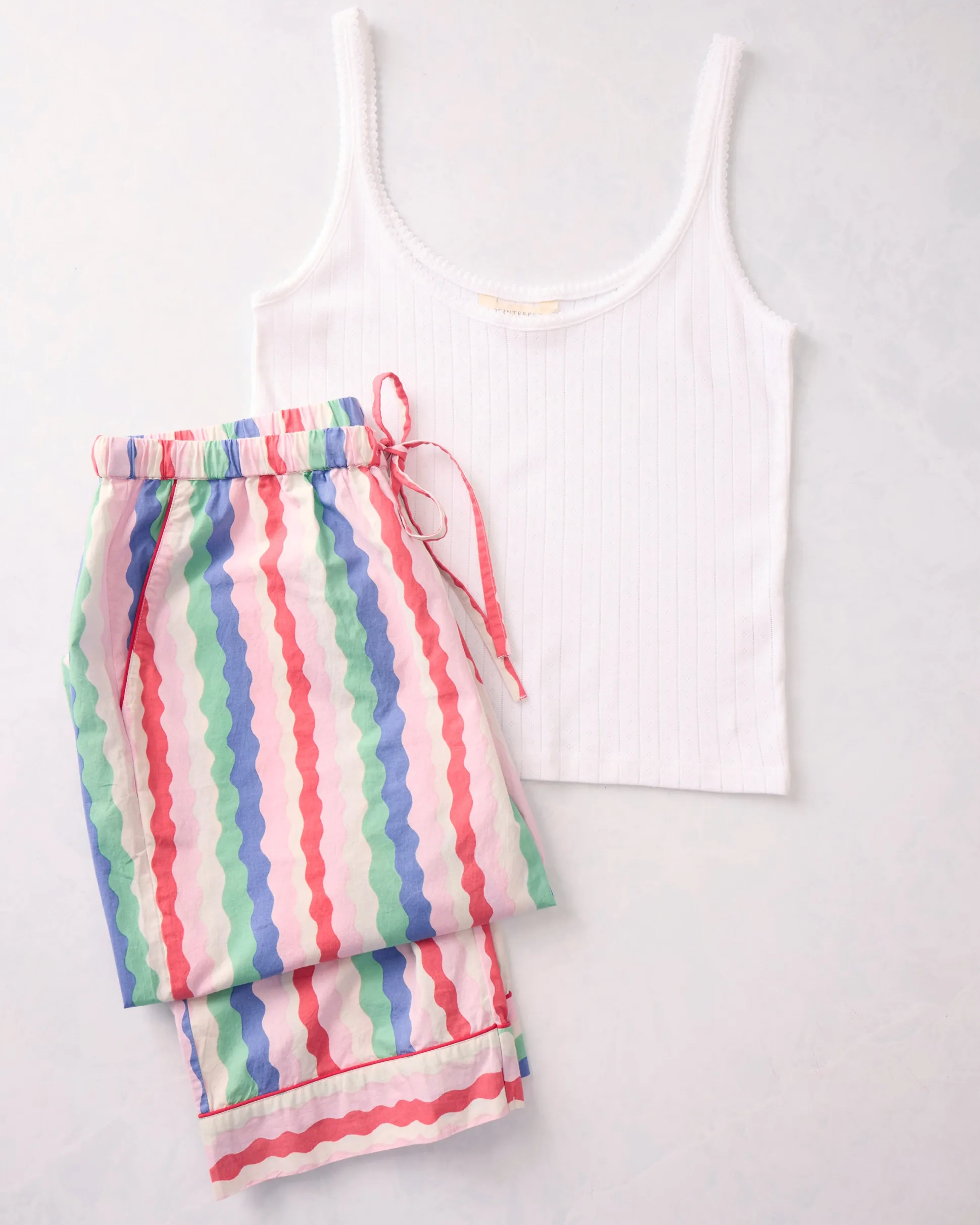 Long PJ Pants & Esme Tank Bundle in Wavy Stripes