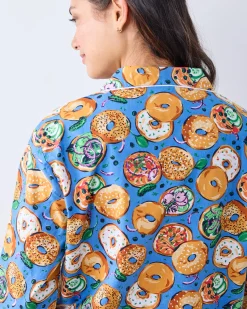 Long PJ Set in Bagels & Schmear