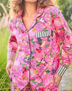 Long PJ Set in Bird & Blossom