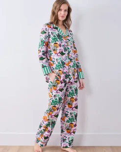 Long PJ Set in Green Thumb