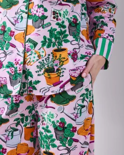 Long PJ Set in Green Thumb