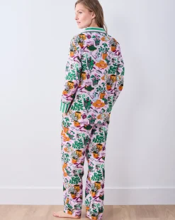 Long PJ Set in Green Thumb