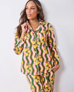 Long PJ Set in Lemon Twist