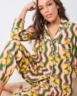Long PJ Set in Lemon Twist