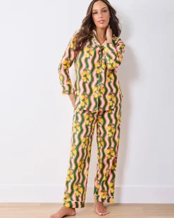 Long PJ Set in Lemon Twist