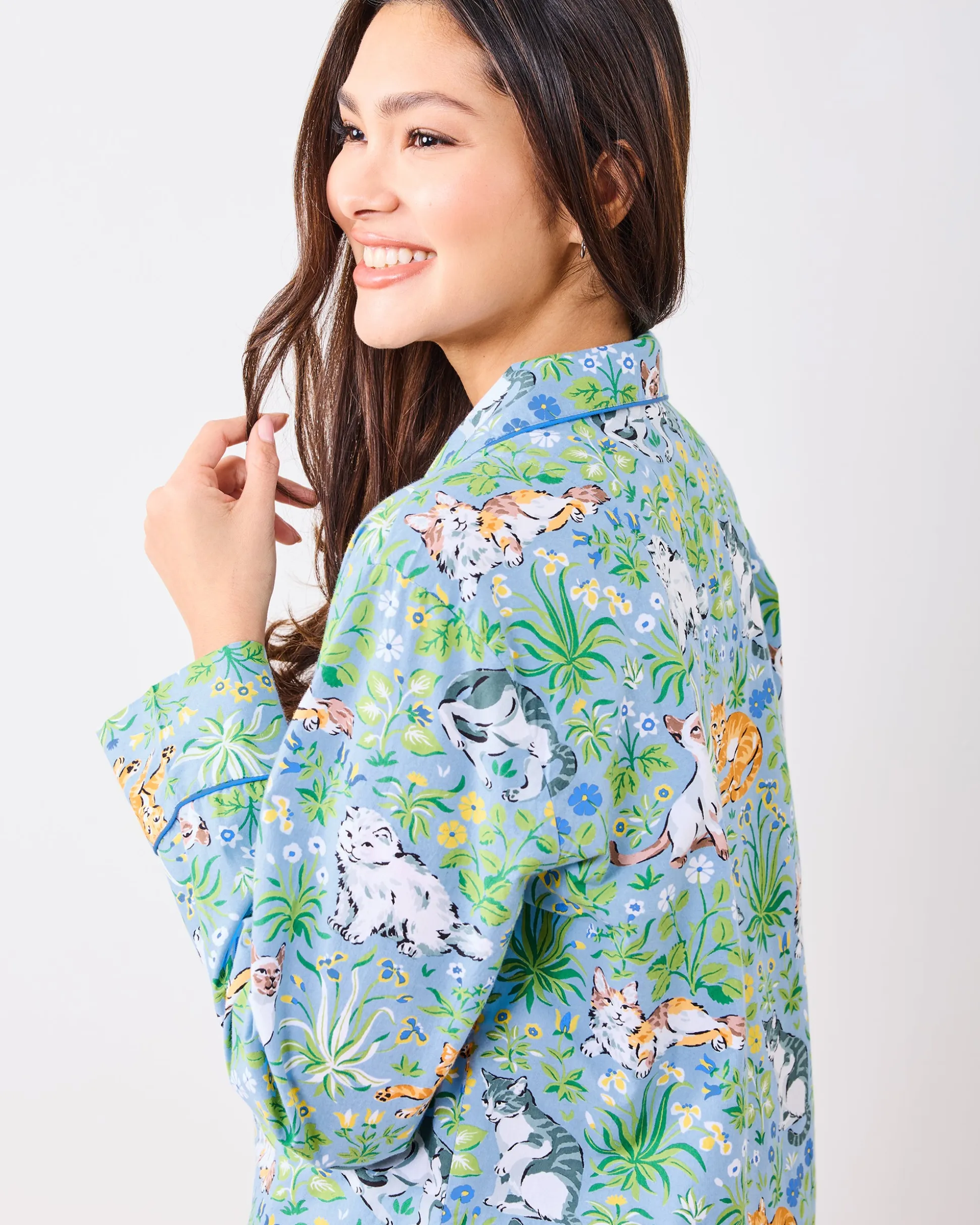 Long PJ Set in Must Love Cats