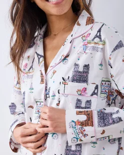Long PJ Set in Paris Getaway