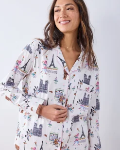 Long PJ Set in Paris Getaway