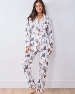 Long PJ Set in Paris Getaway
