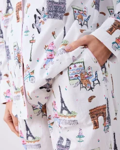 Long PJ Set in Paris Getaway
