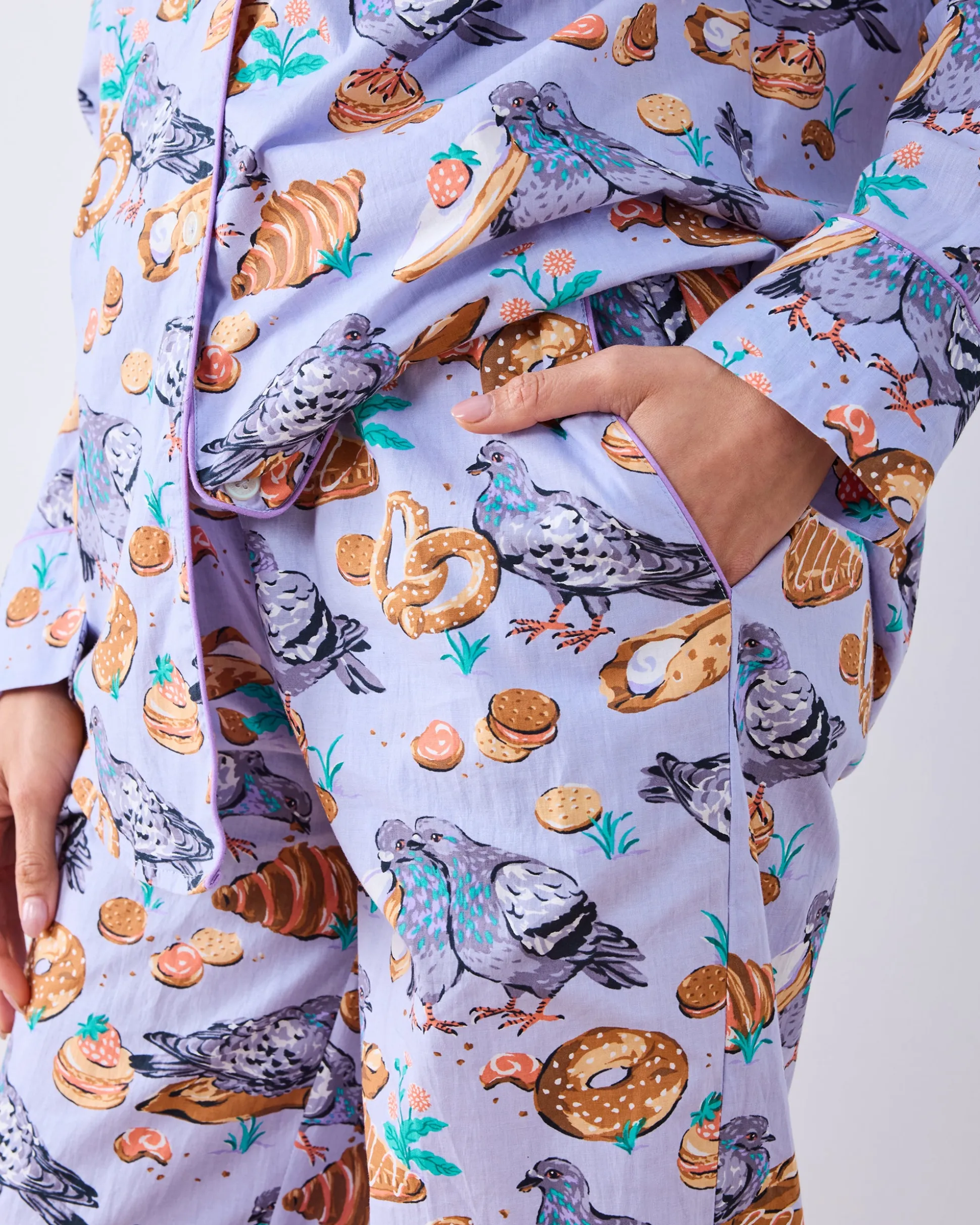 Long PJ Set in Peckish Pastries
