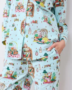 Long PJ Set in Reading Nook