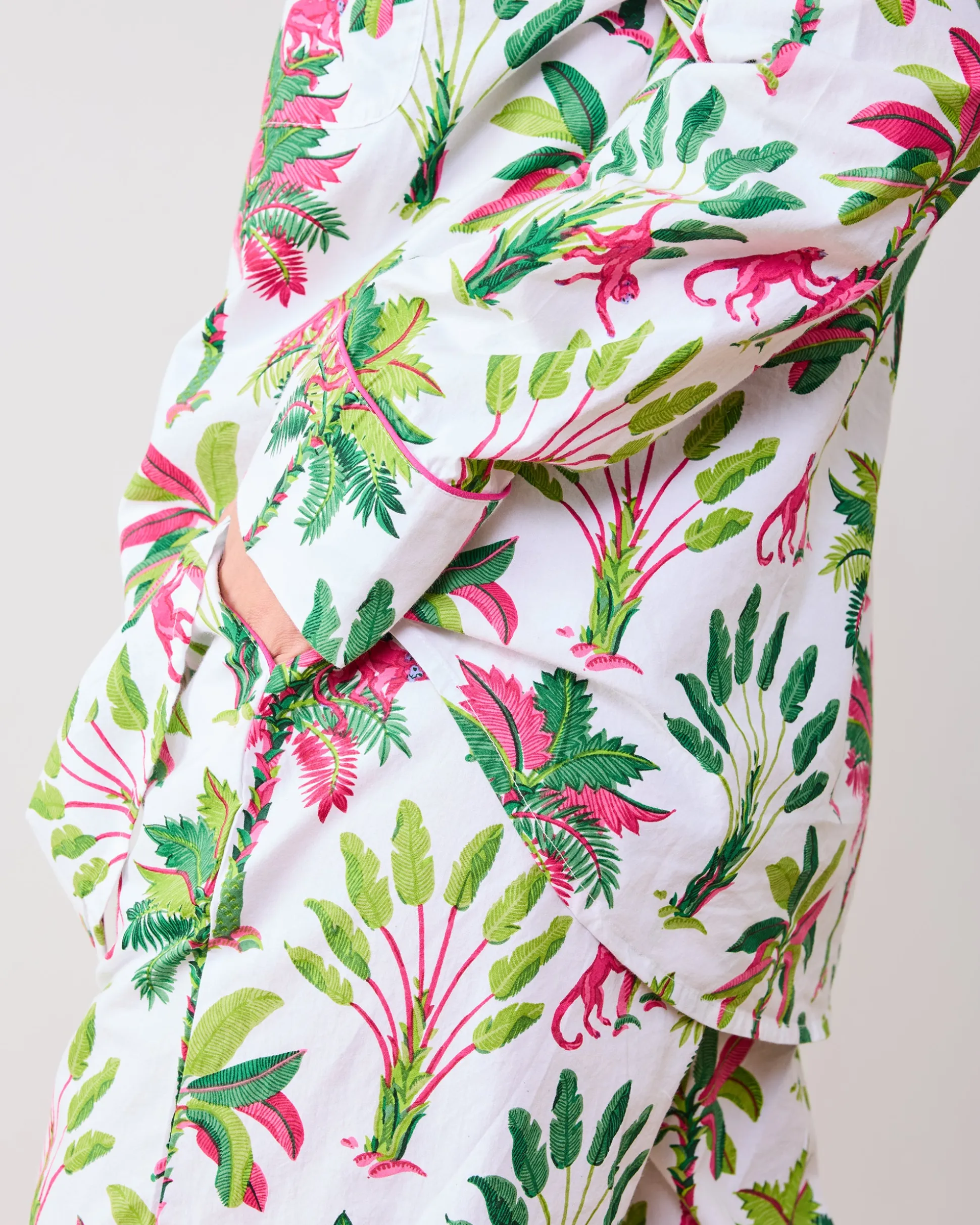 Long PJ Set in Royal Palms